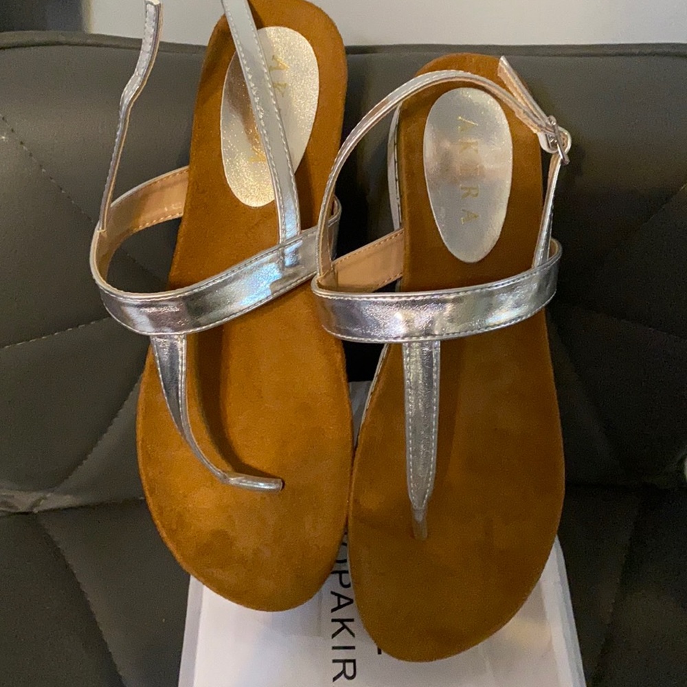 Silver sandal size 8